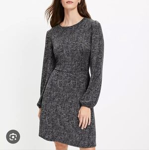 EUC! Loft Metalic Mini Flare Dress